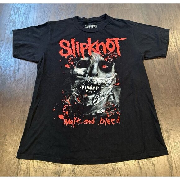 Slipknot Wait and Bleed Official Tour Merch T-Shirt Mens large Black Death Metal - Picture 1 of 2
